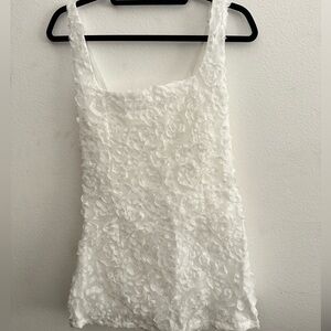 White Floral Mini Dress